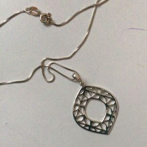 White Gold Leaf Necklace